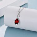 wholesale 925 Sterling Silver Green Ruby Crystal Infinity Pendant Birthstone Necklace for Women-0-3