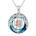 TOUPOP Sterling Silver Crystal Sisters Necklace For Women Birthday Gift-0-0