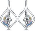 wholesale 925 Sterling Silver Pink Angel Wing Rabbit Hoop Earrings for Women Gifts-0-65