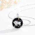 wholesale 925 Sterling Silver Bull Taurus Zodiac Sign Gemstone Pendant Necklace-0-3