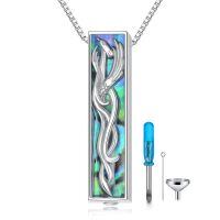 wholesale 925 Sterling Silver Abalone Shell Phoenix Tree of Life Memorial Keepsake Cremation Ashes Pendant Necklace-Phoenix