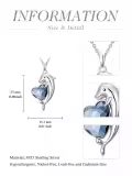 TOUPOP Sterling Silver Crystal Dolphins Pendant Necklace Gift For Women-0-3