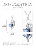 TOUPOP Sterling Silver Crystal Dolphins Pendant Necklace Gift For Women-0-3