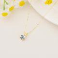 wholesale 14K Gold Moissanite Necklace 0 5 2Ct D VVS1 Brilliant Cut Solitaire Pendant-0-1