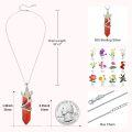 wholesale 925 Sterling Silver Carnelian Healing Crystal Lily Pendant Necklaces - Mothers Day Gifts for Mom Daughter Wife Sister Friends-0-5