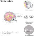 wholesale 925 Sterling Silver Pink Opal Hedgehog Stud Earrings for Women Girls Gifts 3mm Small Minimalist Jewelry Hypoallergenic Safe Nickel Free-0-2