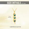 wholesale 14K Gold Turquoise Stone Infinity Pendant Necklace for Women - Length: Adjustable (17-23 inches)-0-5