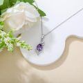 wholesale 925 Sterling Silver Amethyst Pendant Necklace for Women-0-2