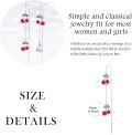 wholesale 925 Sterling Silver Red Cherry Long Drop Earring Gift for Women Girls-0-4