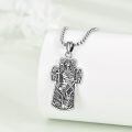 wholesale 925 Sterling Silver Guardian Angel Cross Necklace with Chain - Religious s for Men & Women-0-2