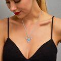 wholesale 925 Sterling Silver & Turquoise Stone Western Bullhead Necklace – Handmade Statement Jewelry for Women-0-3