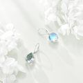 wholesale 925 Sterling Silver Frog Earrings Wholesale With Green Stones-0-4