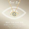 wholesale Gold 925 Sterling Silver Evil Eye Pendant Necklace with Blue and White CZ Stones - Fashionable Charm for Women's Gifts-0-3