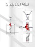 wholesale White Gold Plated 925 Sterling Silver Red Cardinal Bird Pendant Necklace 925  for Women-0-4