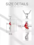wholesale White Gold Plated 925 Sterling Silver Red Cardinal Bird Pendant Necklaces Wholesale 925  for Women-0-4