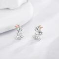 wholesale 925 Sterling Silver Goat Animal Stud Earrings for Women Girls Gifts Jewelry Accessories-0-1
