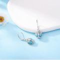 wholesale 925 Sterling Silver Tree of Life Turquoise Drop Earrings for Women-0-2