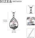 wholesale 925 Sterling Silver Wolf and Girl Pendant Necklace - Nature Themed Jewellery Gifts for Her/Mom/Birthday-0-2