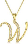 wholesale 14K Gold Moissanite A Z Initial Necklace for Women 16+2 -0-0