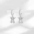wholesale 925 Sterling Silver Highland Cow Dangle Earrings for Women - Cute Animal Jewelry-0-1
