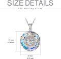 wholesale Sterling Silver Blue Crystal Evil Eye Protection Necklace Women s Gift-0-4