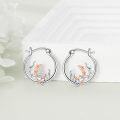 wholesale 925 Sterling Silver Axolotl Hoop Earrings - Cute Animal  for Her-0-3