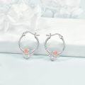 wholesale 925 Sterling Silver Hypoallergenic Rose Gold Plated Cow Head Hoop Earrings for Women Girls -0-1