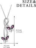 wholesale Sterling Silver Crystal Infinity Butterfly Necklace Butterfly Jewelry Gift for Women-0-8