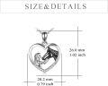 wholesale Sterling Silver Stone Horse Pendant Necklace for Women Horse Gift-0-45
