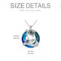TOUPOP Sterling Silver Crystal Sea Turtle Necklace Ocean Jewelry Gift-0-5