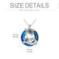 TOUPOP Sterling Silver Crystal Sea Turtle Necklace Ocean Jewelry Gift-0-5