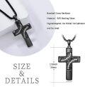 wholesale 925 Sterling Silver Black Enamel Leaf Design Cross Pendant Necklace for Men & Women-0-3