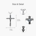 wholesale 925 Sterling Silver Labradorite Stone Cross Projection Necklace for Women and Men Personalized Photo Pendant Elegant s-0-3
