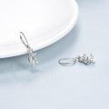 wholesale 925 Sterling Silver Cat Drop Earrings with Leverbacks for Women and Girls-0-5