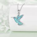 wholesale 925 Sterling Silver Turquoise Hummingbird Necklace for Women Mom Gifts-0-2