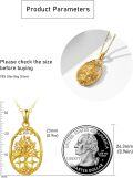 wholesale Gold 925 Sterling Silver Tree of Life Pendant with CZ and Opals Necklace-0-5