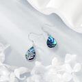 wholesale 925 Sterling Silver Abalone Shell Teardrop Dragonfly & Hummingbird Dangle Earrings-0-1