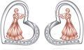 wholesale 925 Sterling Silver Sports Basketball Player Heart Stud Earrings s for Women-0-51