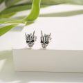 wholesale 925 Sterling Silver Hand of Death Stud Earrings - Gothic Skeleton Jewelry for Women & Men-0-1