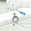 wholesale 925 Sterling Silver Round Sunflower Pendant with Chain - Women's Keepsake Memorial Jewelry for Ashes and Hair-0-2