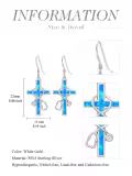 TOUPOP Sterling Silver Crystal Nurse Stethoscope Cross Earrings-0-4
