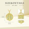 wholesale 925 Sterling Silver Tree Of Life Pendant Necklace Wholesale With Green Gemstone-0-16