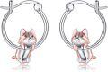 wholesale 925 Sterling Silver Corgi Dog Hoop Earrings for Women Girls Mothers Day Gift Animal Jewelry 43chars-0-0