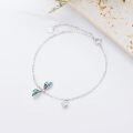 wholesale 10k Gold Dragonfly Bracelet With Enamel And Crystal Charm-0-4
