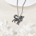 wholesale 925 Sterling Silver Wolf Pendant Necklace Animal s for Men Women-0-4