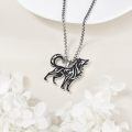 wholesale 925 Sterling Silver Wolf Pendant Necklace Animal s for Men Women-0-4