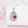 wholesale 925 Sterling Silver Heart Pendant Necklace Wholesale Gold Plated-0-109