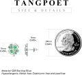 wholesale 925 Sterling Silver Hypoallergenic Shamrock Stud Earrings for Women and Girls - 4-Leaf Clover Design with Green Stones-0-1