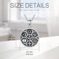 wholesale 925 Sterling Silver Round Tree of Life Allah Pendant Necklace for Women Men Islam Muslim Faith s 47cm Chain Length-0-2
