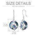 TOUPOP Sterling Silver Crystal Turtle Dangle Earrings Christmas Gifts For Women-0-4